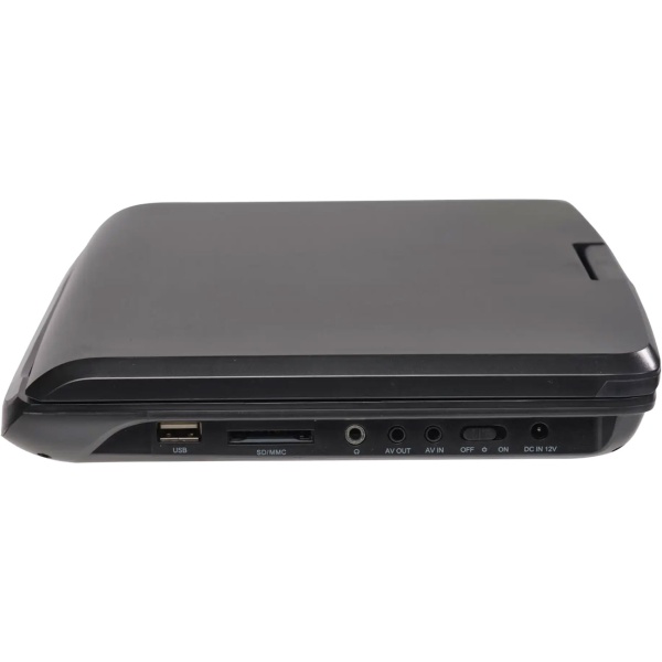 Tragbarer 10 Zoll DVD Player mit Akku, SD & USB Slot, inklusive Kfz-Halterung, Autoadapter und Kopfhöreranschluss, Reise DVD Player
