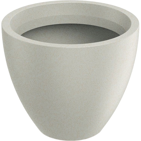Moderner Pflanzkübel Rund Ø58cm in Sand, Blumentopf 86L aus Kunststoff für Innen & Aussen, Frostsicher & UV-Beständig, Leichtgewicht