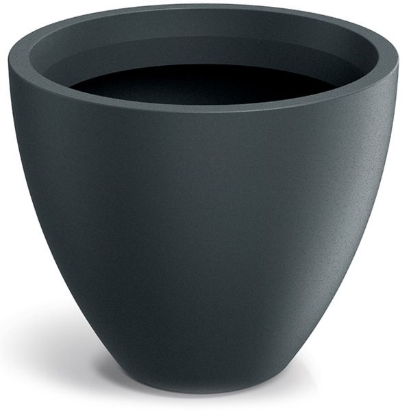 Blumentopf Rund 58cm, Graphit – Grosses Pflanzgefäss für Aussen und Innen – Moderne Optik & Edles Design für Garten und Terrasse