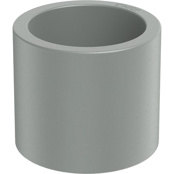 Moderner Blumentopf Rund Ø38cm in Beton-Grau, Pflanzkübel 19L aus Kunststoff für Innen & Aussen, Frostsicher & UV-Beständig, Leichtgewicht