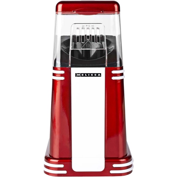 Vintage Popcorn Maker, rot-weiss, Heissluft – Retro Design, für schnelles, fettarmes Popcorn zu Hause