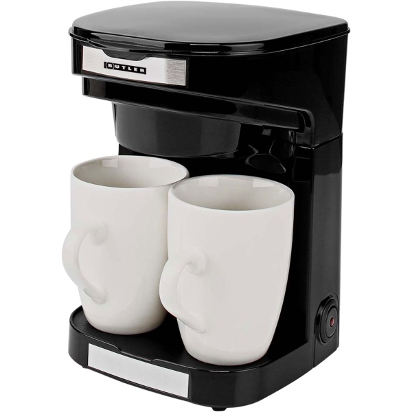 Kompakte Filter-Kaffeemaschine mit Abschalt-Automatik, inkl. 2 Tassen – ideal für Zuhause & Büro, aromatischer Kaffeegenuss, 450 W, platzsparend