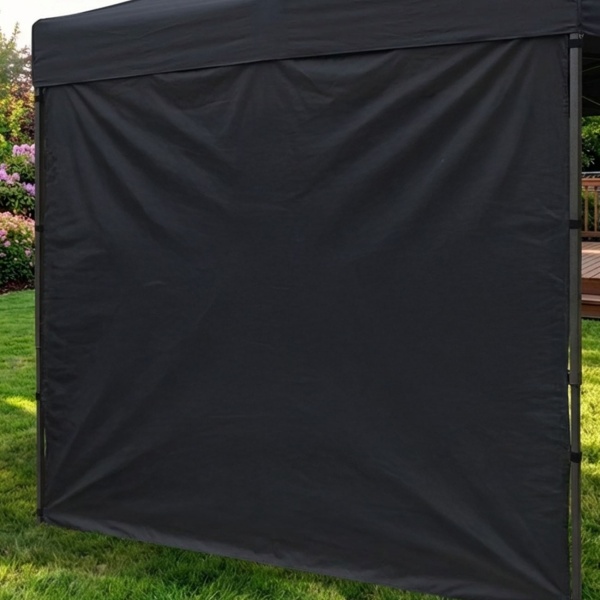 Ultra-Kompakt Faltpavillon 3x3m Schwarz, inkl. 2 Seitenteile  - Stabiles Partyzelt - Mobiles Gartenzelt für Garten, Event, Markt, Party & Camping