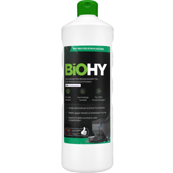 2er-Set Effektives Bodenreiniger Konzentrat für Wischroboter-Reinigungsstationen, Frühlingsduft, vegan, 1 L, biologisch abbaubar, schnell trocknend