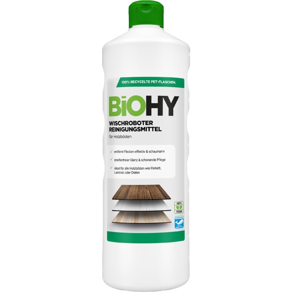 2er-Set Holz-Bodenreiniger-Konzentrat für Wischroboter, Zitronenduft, vegan, 1 L, biologisch abbaubar, schnell trocknend