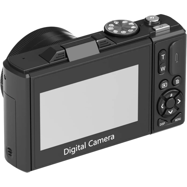 Kompakte 5K WLAN Digitalkamera mit 18x Zoom, 75MP Fotoauflösung & 180 Grad Klappdisplay – ideale Vlogging-Kamera für YouTube & Live-Streams