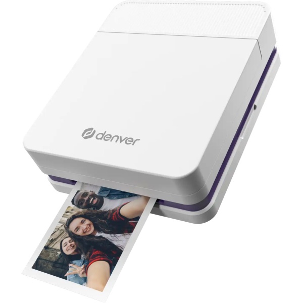 Mobiler Bluetooth Farbdrucker – Tragbarer Mini Fotodrucker für Fotos, Sticker & Tattoos, inkl. Akku & App, für iOS & Android, Weiss