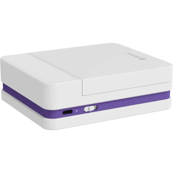 Mobiler Bluetooth Farbdrucker – Tragbarer Mini Fotodrucker für Fotos, Sticker & Tattoos, inkl. Akku & App, für iOS & Android, Weiss