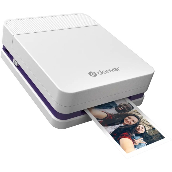 Mobiler Bluetooth Farbdrucker – Tragbarer Mini Fotodrucker für Fotos, Sticker & Tattoos, inkl. Akku & App, für iOS & Android, Weiss