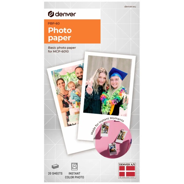 Hochwertiges Fotopapier-Set für CH12512 Bluetooth Drucker – 20 Blatt Fotopapier für brillante Farbdrucke