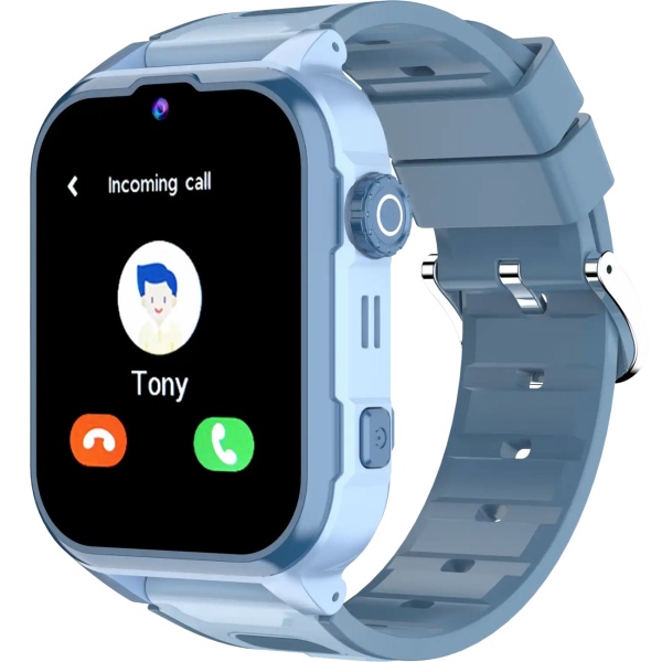 Robuste Kinder Smartwatch Blau mit 4G Videoanruf und präzisem GPS Tracker - Wasserdichte Uhr mit SOS-Funktion & Kamera für maximale Sicherheit