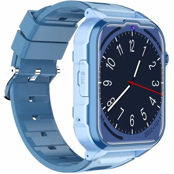 Robuste Kinder Smartwatch Blau mit 4G Videoanruf und präzisem GPS Tracker - Wasserdichte Uhr mit SOS-Funktion & Kamera für maximale Sicherheit