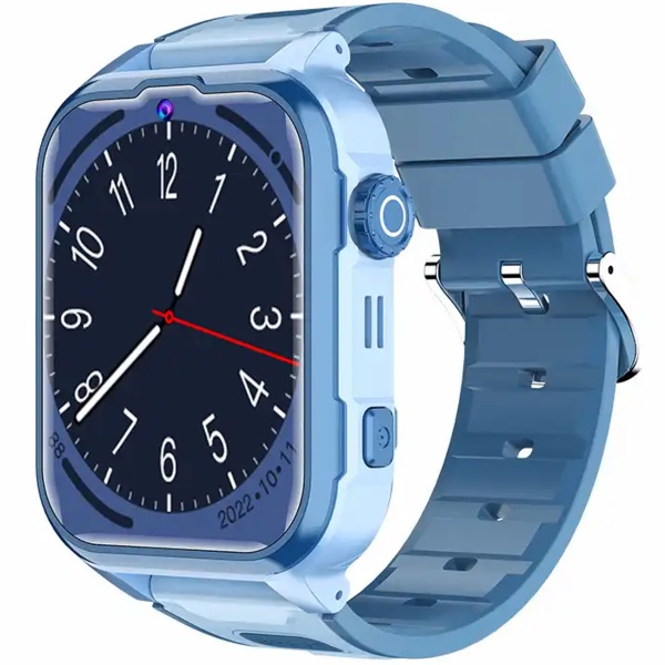 Robuste Kinder Smartwatch Blau mit 4G Videoanruf und präzisem GPS Tracker - Wasserdichte Uhr mit SOS-Funktion & Kamera für maximale Sicherheit