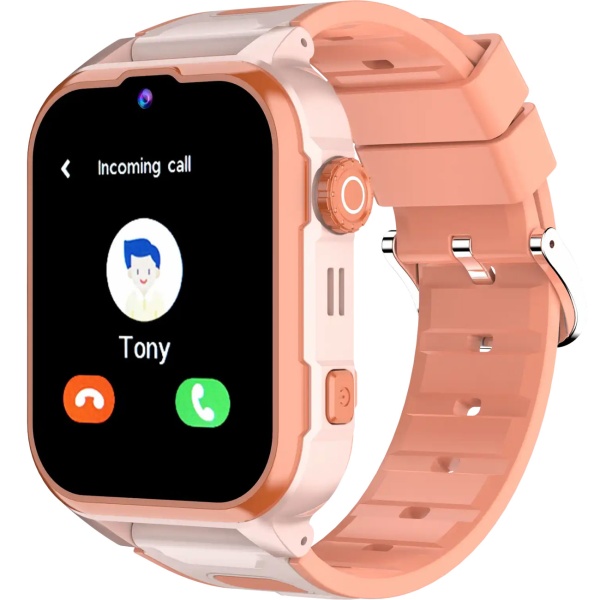 Robuste Kinder Smartwatch Rosa mit 4G Videoanruf und präzisem GPS Tracker - Wasserdichte Uhr mit SOS-Funktion & Kamera für maximale Sicherheit