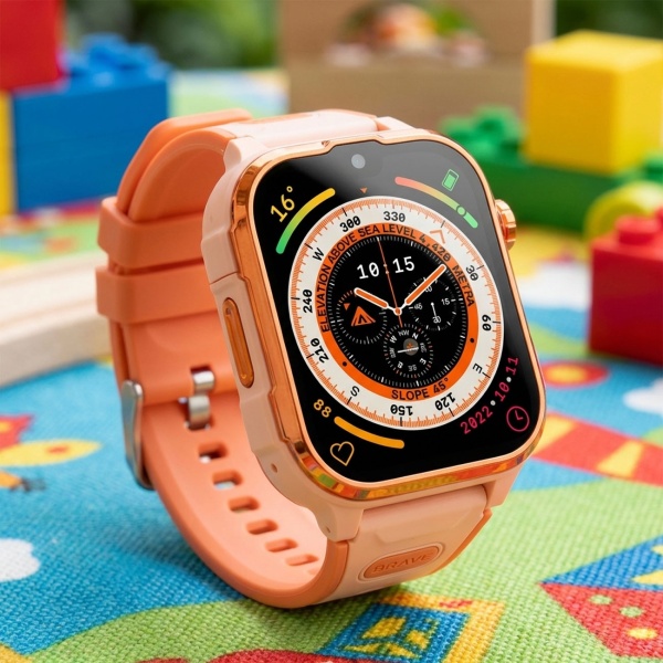 Robuste Kinder Smartwatch Rosa mit 4G Videoanruf und präzisem GPS Tracker - Wasserdichte Uhr mit SOS-Funktion & Kamera für maximale Sicherheit