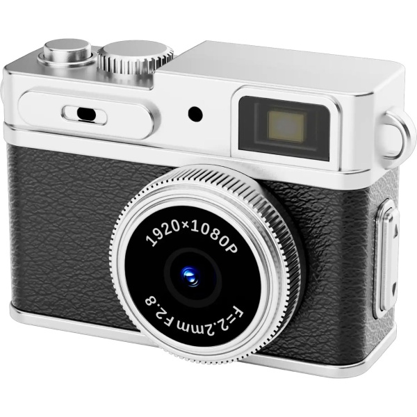 Mini Full HD Digitalkamera als Schlüsselanhänger, 3,1 x 4,8 x 2,15 cm, Schwarz: Süsse Retro-Kamera für Kinder & Reisen. 12MP Fotos & 1080P Videos 