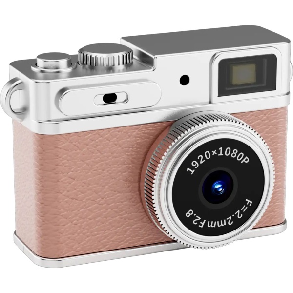 Mini Full HD Digitalkamera als Schlüsselanhänger, 3,1 x 4,8 x 2,15 cm, Rosa: Süsse Retro-Kamera für Kinder & Reisen. 12MP Fotos & 1080P Videos 