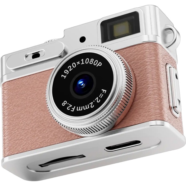 Mini Full HD Digitalkamera als Schlüsselanhänger, 3,1 x 4,8 x 2,15 cm, Rosa: Süsse Retro-Kamera für Kinder & Reisen. 12MP Fotos & 1080P Videos 
