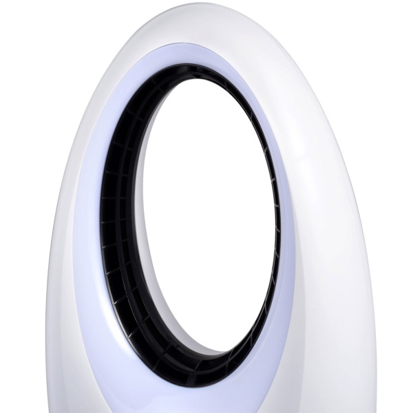 Rotorloser Ventilator mit LED: Moderner Turmventilator mit Fernbedienung, Oszillation & Timer - Perfekt für kühle Tage