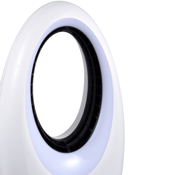 Rotorloser Ventilator mit LED: Moderner Turmventilator mit Fernbedienung, Oszillation & Timer - Perfekt für kühle Tage