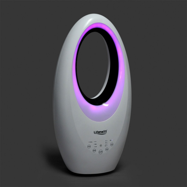 Rotorloser Ventilator mit LED: Moderner Turmventilator mit Fernbedienung, Oszillation & Timer - Perfekt für kühle Tage