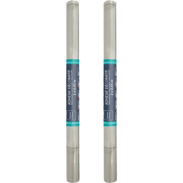 2er-Set Stilvolle Klebefolie in Backsteinoptik, weiss – Hochwertige Dekofolie, selbstklebend, 45cmx200cm