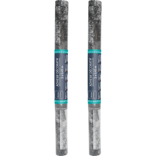 2er-Set Stilvolle Klebefolie in Backsteinoptik, grau – Hochwertige Dekofolie, selbstklebend, 45cmx200cm