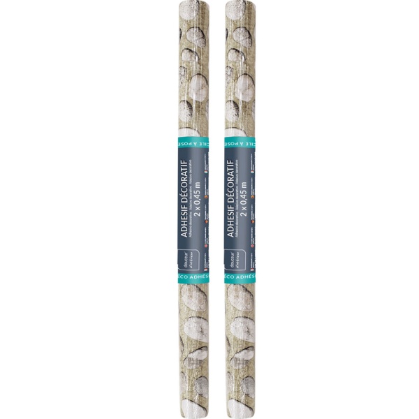2er-Set Moderne Klebefolie mit Kieselsteinmuster, grau – Hochwertige Dekofolie, selbstklebend, 45cmx200cm