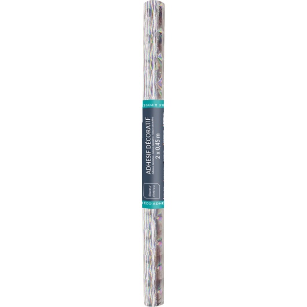 2er-Set Minimalistische Klebefolie mit Karomuster, silber – Hochwertige Dekofolie, selbstklebend, 45cmx200cm