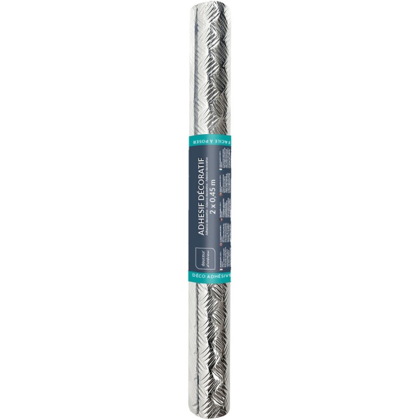 Minimalistische Klebefolie in Metalloptik, silber – Hochwertige Dekofolie, selbstklebend, 45cmx200cm