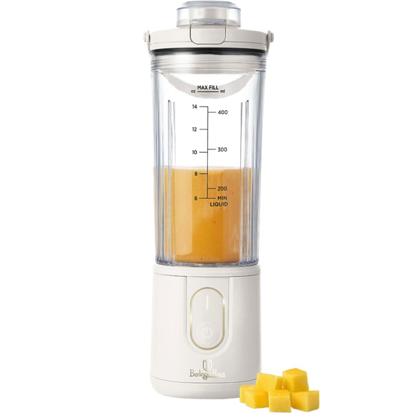 Tragbarer Akku Standmixer & Smoothie Maker kabellos: Leistungsstarker Mini Blender für frische Shakes, Säfte - ideal für Sport, Arbeit & Reisen
