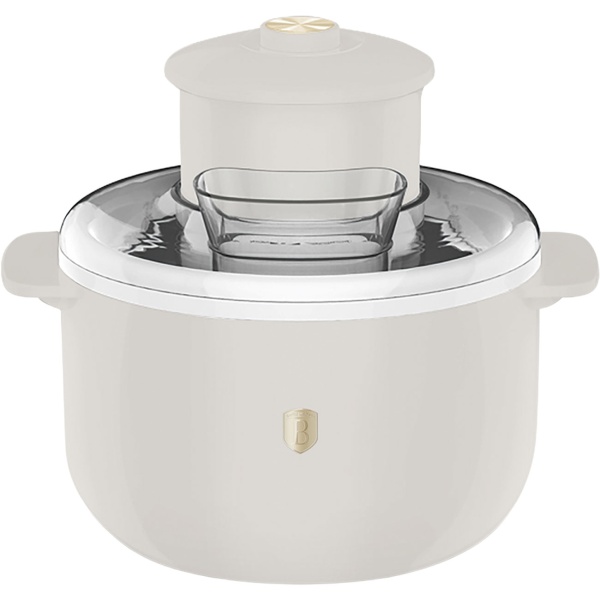 Elegante Eismaschine in Creme 1,1L: für cremiges Speiseeis, frisches Sorbet & feinen Frozen Yogurt - kompakte Dessertmaschine