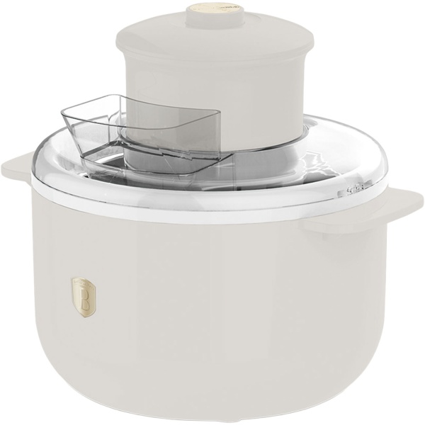 Elegante Eismaschine in Creme 1,1L: für cremiges Speiseeis, frisches Sorbet & feinen Frozen Yogurt - kompakte Dessertmaschine