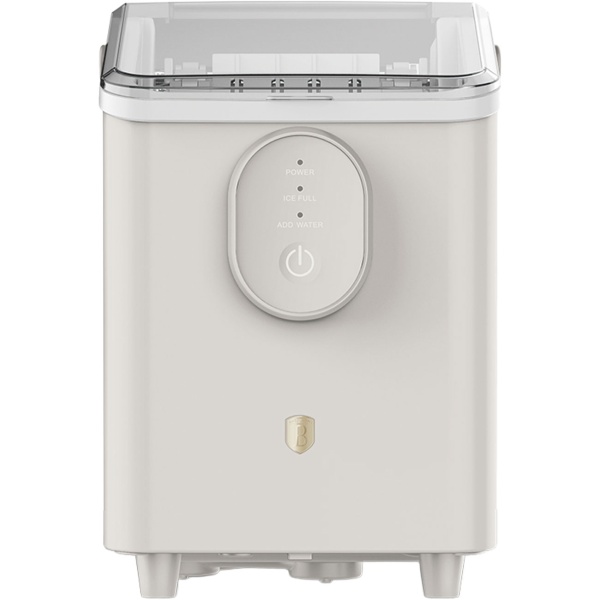 Eiswürfelmaschine - Kompakter Ice Maker Retro-Design mit 0,8L Wassertank & 120W - 12kg Eis in 24h - Inklusive praktischer Eisschaufel, Creme