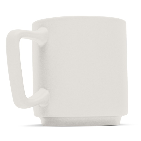 4-teiliges Tassenset aus Steinzeug: 300ml Becher-Set matt creme, spülmaschinenfest & mikrowellengeeignet - moderne Tassen, ideal für Büro und Küche