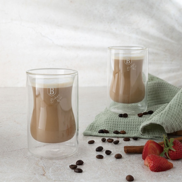 2er Set Doppelwandige Kaffeegläser 270ml aus Borosilikatglas - Elegante Thermogläser Schwebeeffekt - Hitzebeständig & Modernes Design Kaffeebecher