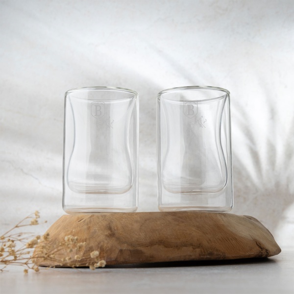 2er Set Doppelwandige Kaffeegläser 270ml aus Borosilikatglas - Elegante Thermogläser Schwebeeffekt - Hitzebeständig & Modernes Design Kaffeebecher