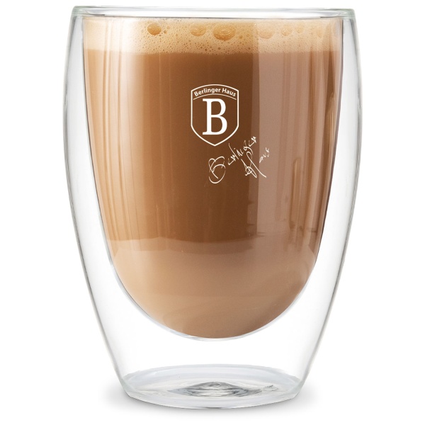 2er-Set doppelwandige Kaffee-Tassen, 300 ml, Schwebeeffekt, hitzebeständiges Barista Glas, Cappuccino, Latte-Macchiato, Tee