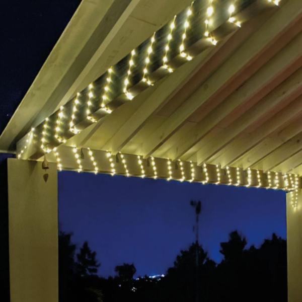 Stimmungsvolle Solar Lichterkette: 240 LEDs Warmweiss, USB - Vielseitige Balkon Deko & Garten Beleuchtung mit Timer & Fernbedienung
