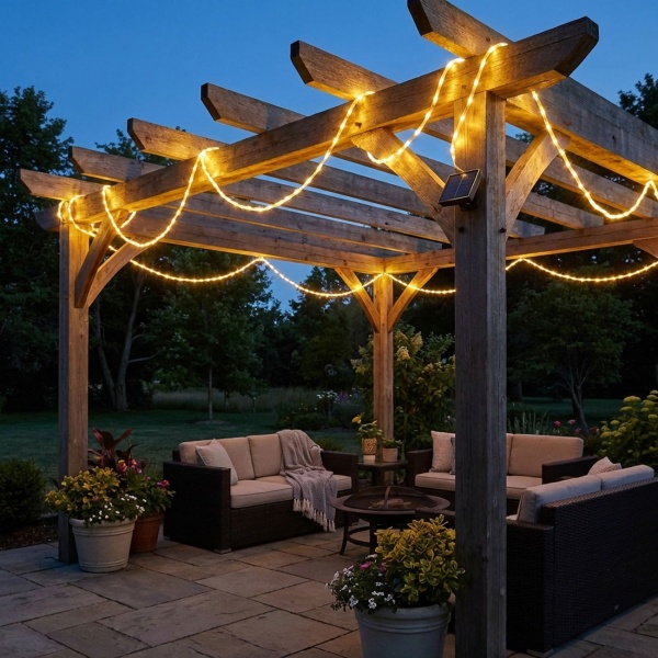 Stimmungsvolle Solar Lichterkette: 240 LEDs Warmweiss, USB - Vielseitige Balkon Deko & Garten Beleuchtung mit Timer & Fernbedienung