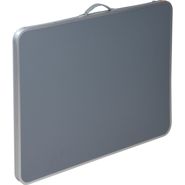 Klappbarer Campingtisch (80x60x69 cm) in Grau – Wetterfester Tisch mit robuster Aluminiumkante, stabilem Metallrahmen & praktischem Tragegriff bis 30 kg belastbar