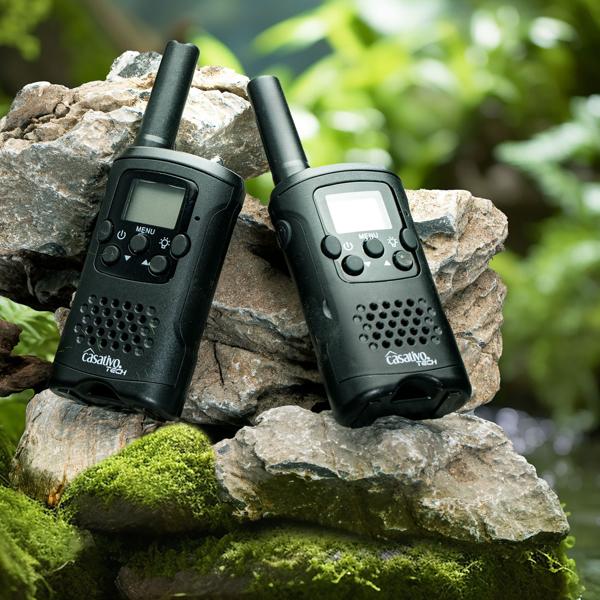 4er-Set Profi Akku-PMR-Funkgerät, Gürtelclip & Taschenlampe, Walkie Talkie mit 10km Reichweite, 8 Kanäle, Ladestation, 8 Stunden Sprechzeit