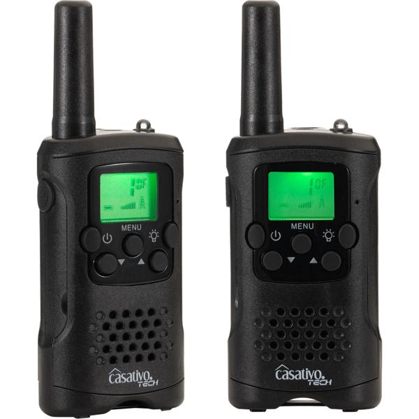 4er-Set Profi Akku-PMR-Funkgerät, Gürtelclip & Taschenlampe, Walkie Talkie mit 10km Reichweite, 8 Kanäle, Ladestation, 8 Stunden Sprechzeit