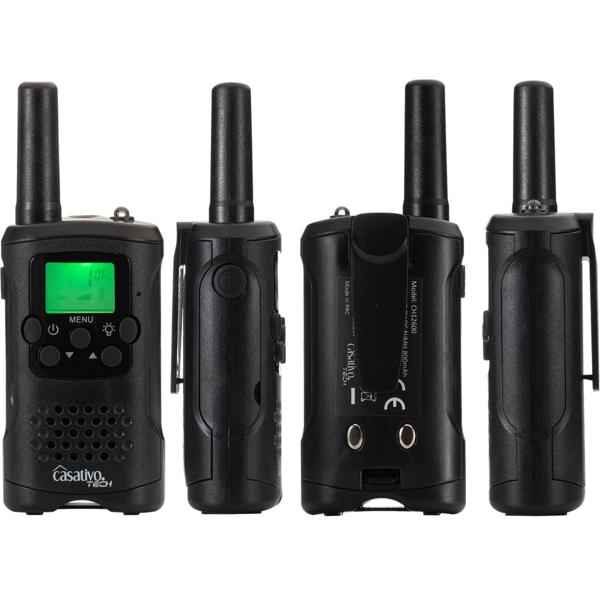 4er-Set Profi Akku-PMR-Funkgerät, Gürtelclip & Taschenlampe, Walkie Talkie mit 10km Reichweite, 8 Kanäle, Ladestation, 8 Stunden Sprechzeit