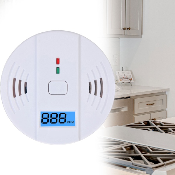 Kohlenmonoxid-Melder CO-Detektor mit LCD-Display, 85 dB Alarm, DIN EN5029 Zertifiziert, CO-Warner mit Speicherfunktion für Zuhause & Camping