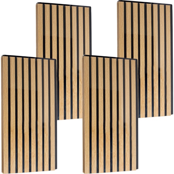 16er-Set Wandpaneele 60x30 cm in edler Holzoptik – Akustik-Wandverkleidung aus MDF & PET – Nachhaltiges Design FSC-zertifiziert für eine moderne Raumgestaltung