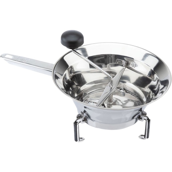 Profi-Passiermühle mit 3 Sieben aus Edelstahl für Gastronomie & Küche - Hochwertiges Passiergerät für Gemüse, Püree, Saucen