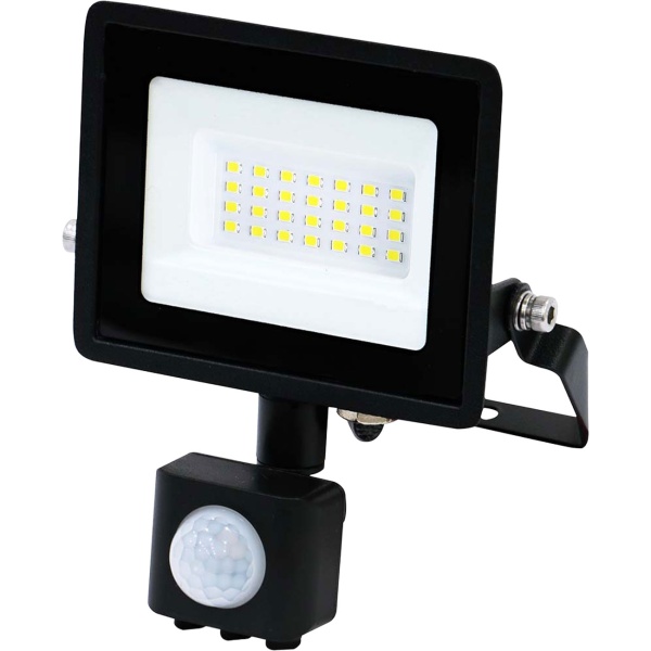LED Flutlichtstrahler mit Bewegungssensor – 1620 Lumen Aussenstrahler - 4000K - Verstellbarer Wandstrahler IP44 – 3x8m Erfassung