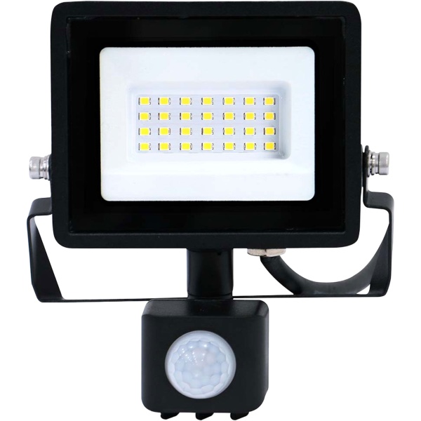 LED Flutlichtstrahler mit Bewegungssensor – 1620 Lumen Aussenstrahler - 4000K - Verstellbarer Wandstrahler IP44 – 3x8m Erfassung