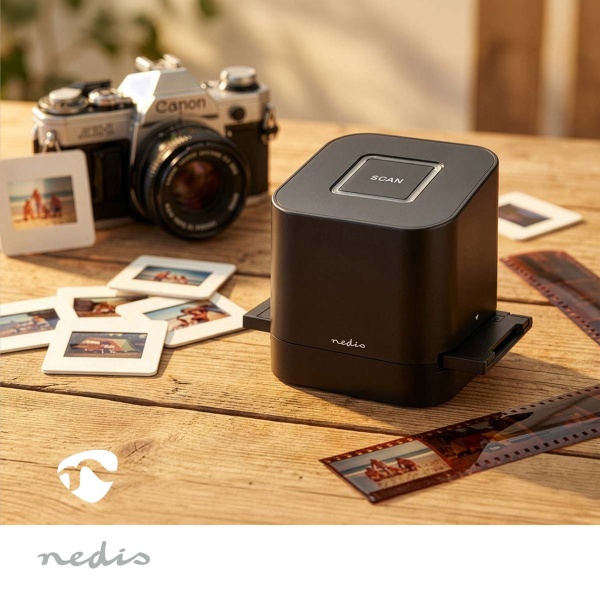 Dia Scanner & Negativ Scanner, 8MP CMOS Filmscanner mit USB, Digitalisierer für Fotos & Negative mit Software, 2400/4800 dpi